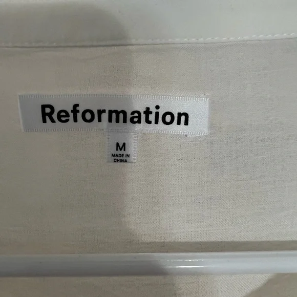 Reformation Ivory Sabella Long Duster Cover Up Dress Sz M - Picture 6 of 9